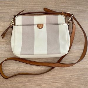 Fossil Neutral Stripe Sydney Crossbody